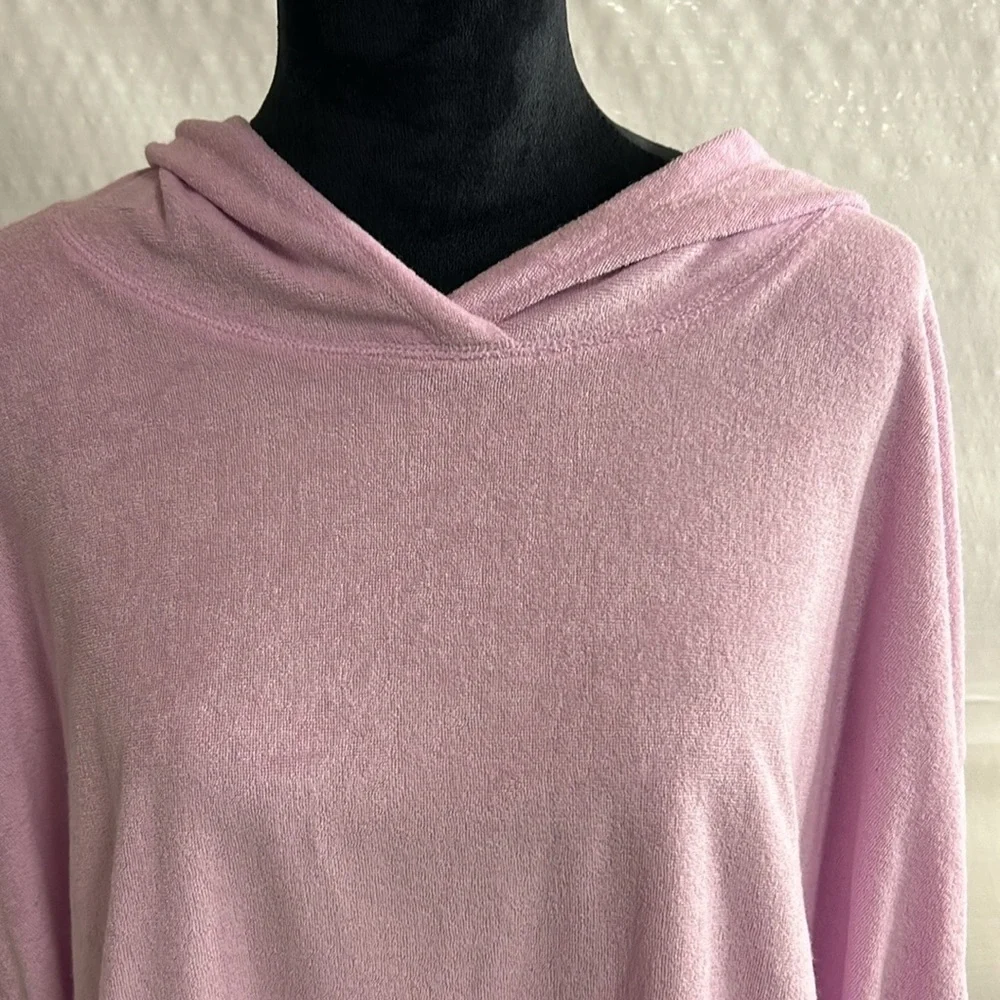 Ava & Viv pink terrycloth hoodie size 1X - Picture 2 of 7